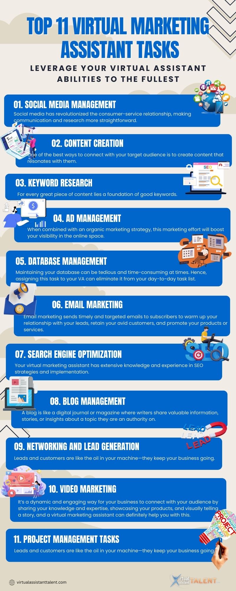11 virtual marketing assistant tasks