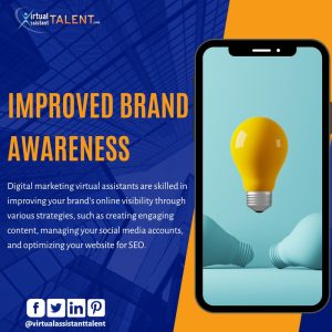 Improved Brand Awareness - benefits of hiring digital marketing virtual assistant