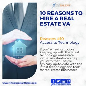 reasons to hire real estate virtual assistant - Reason #10 - Access to technology