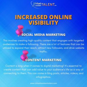 Increased Visibility through Social media marketing and content marketing