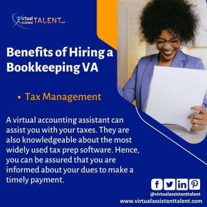 Tax management - benefits of hiring bookkeeping VA