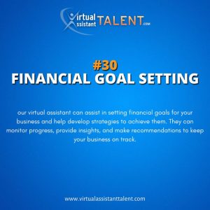 Financial goal setting - Bookkeeping Tasks