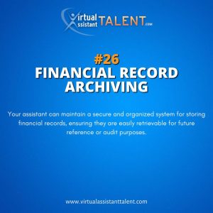 Financial record archiving - Bookkeeping Tasks