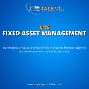 Fixed asset management - Bookkeeping Tasks