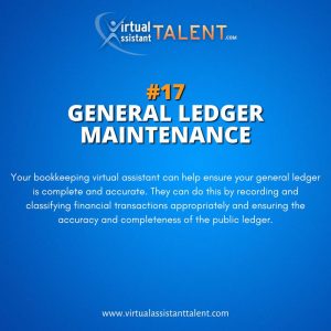 General ledger maintenance - Bookkeeping Tasks
