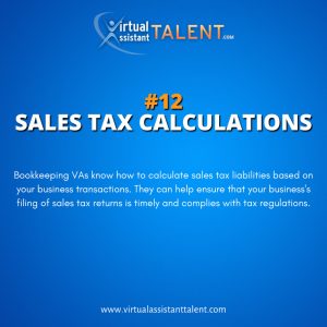 Sales tax calculations - Bookkeeping Tasks 
