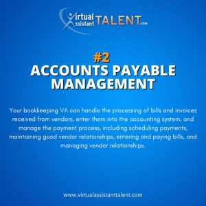 Accounts payable management - Bookkeeping Task 